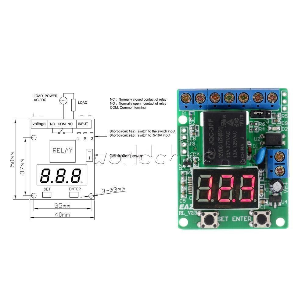 DC 12V Counting Cycle Timer Control Delay Relay Module Voltage Detection New #am