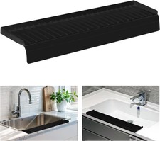 Sink Edge Protector with Suction Cup, 24" x 4", Silicone Sink Splash Guard fo...