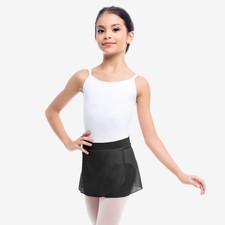 Pre-Owned Skirt So Danca SL61 Int Child 6x-7 Black Elastic Waist Ballet