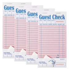 ZPARIK 4 Pack Pink Guest Checks Books for Servers Server Note 4pcs,