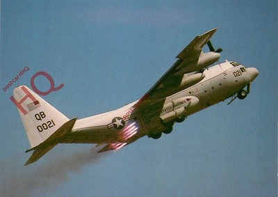 Ansichtskarte: LOCKHEED HERCULES KC-130 TANKER, RAKETENUNTERSTÜTZTER START