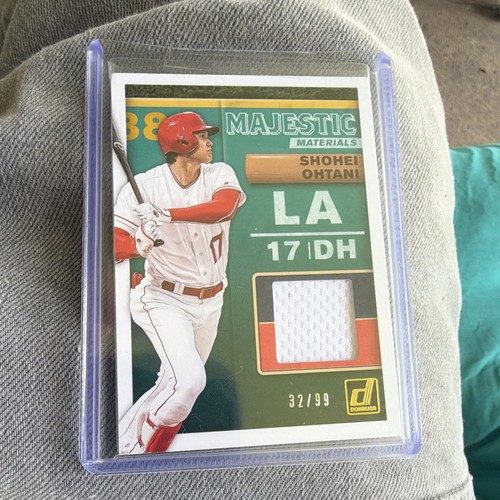 Panini 2019 Donruss Majestic Materials Shohei Ohtani Angels MM-SO Gold /99 MEM