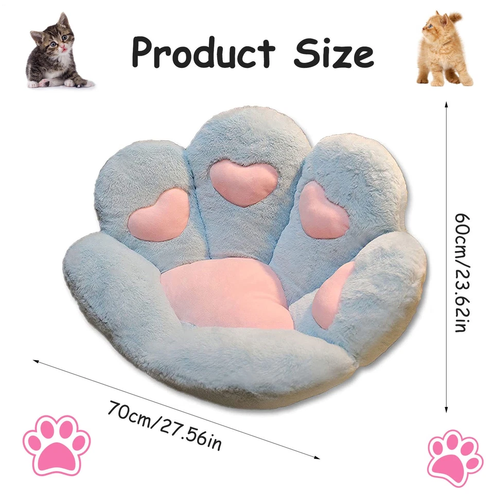 Cojín Silla Pata de Gato Cómoda Silla Kawaii Asiento de Felpa Cojines Almohada Perezosa Cama para Perros Foto 2 de 4