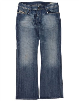 Diesel Herren Zathan Regular Bootcut Jeans W34 L32 blau Baumwolle BK06