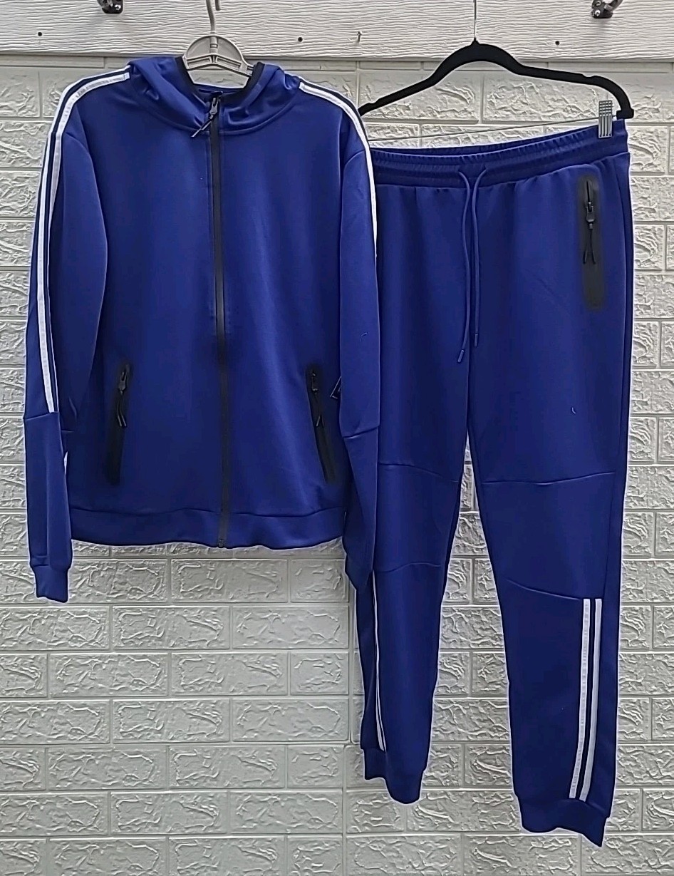 New Galaxy 2pc Tech Fleece Sweatshirt & Jogger Set Men's Size L