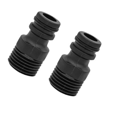 2Pcs BSP Threaded Tap Adaptor Garden Water Hose Quick Pipe Connector Fitting Uni