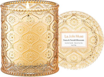 Yuzu & Neroli Blossom Candle - Yuzu, Orange Blossom, Cedarwood | 6 Oz Natural So