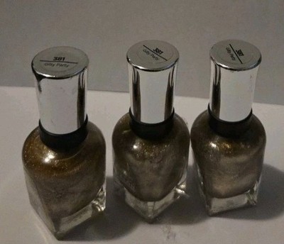 3 Sally Hansen Complete Salon Manicure Nail Polish- 381 Glity Party 