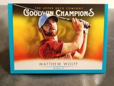 2021 Upper Deck Goodwin Champions - Horizontal Matthew Wolff #99 Turquoise (RC)
