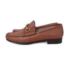 Gucci Horsebit Loafers Leather Shoes 36 23cm Brown Made in Italy