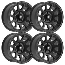 Set-4 Fittipaldi Offroad Ft105sb 20x9 6x135 18mm Black Wheels Rims 20 Inch