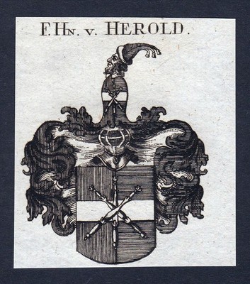 1820 Herold Wappen Adel coat of arms heraldry Heraldik Kupferstich engrav 142805