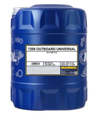 Mannol 7208 OUTBOARD UNIVERSAL 2-Takt Aussenborder Motoröl 20L API TC NMMA TC-W2