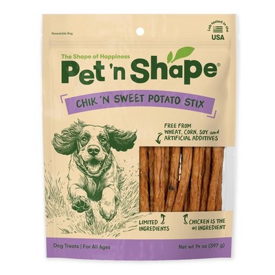 Pet 'n Shape Chik 'n Sweet Potato Stix Dog Treats   Made and Sourced in the USA 