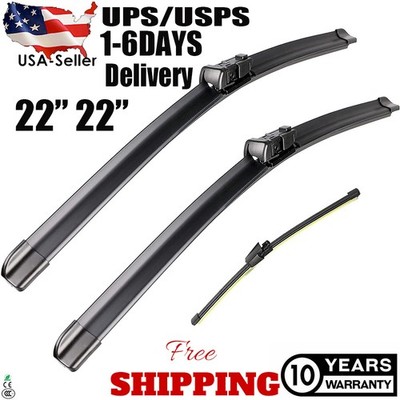22''+22'' Premium Quality All Season Beam Windshield Front Wiper Blades (Set of 2)