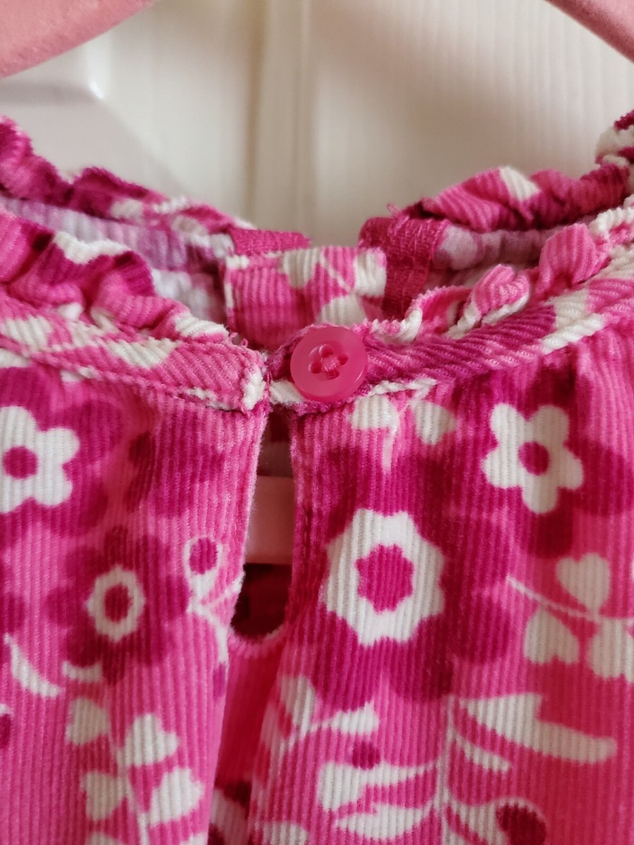 Old Navy Girl's Corduroy Pink Floral Dress Size 2T | eBay