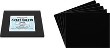 Black Flex Plasticard Polystyrene Craft Sheets - 8"x10" - .060" thick - 10 Pack
