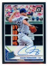Caleb Ferguson 2019 Donruss Optic Rated Rookie Signatures BLACK RRS-CF SP /50