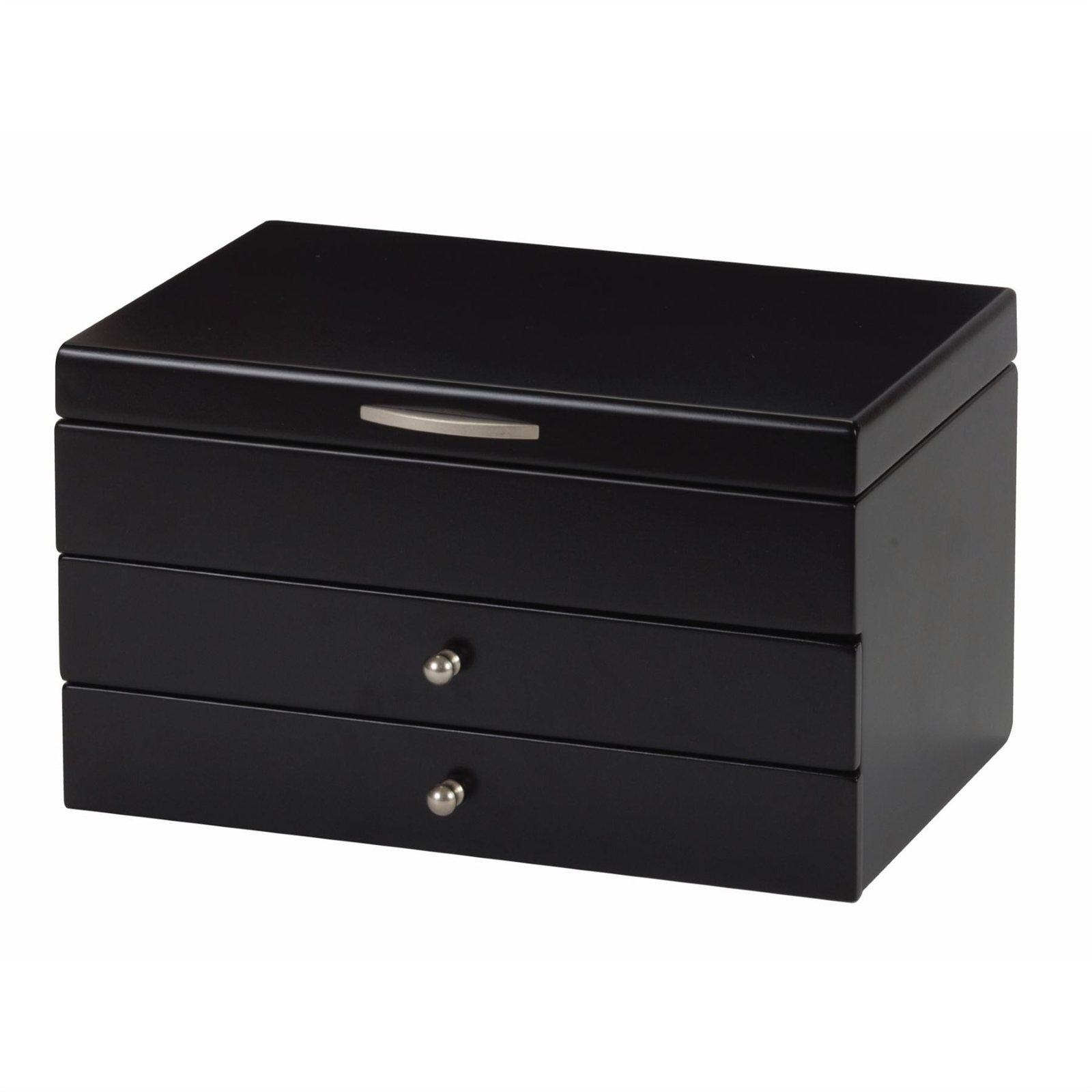 Wooden Jewel Box Mele & Co Kirsty 2 Drawer Lift Lid Wooden Jewel Case