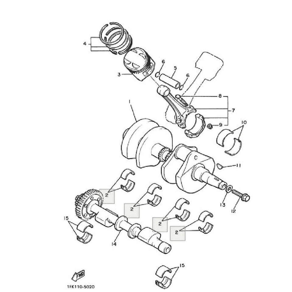 8X Main Crankshaft Bearing STD 37mm for Yamaha VMX12 Vmax1200 XVZ1300TFS Venture - Изображение 4 из 4