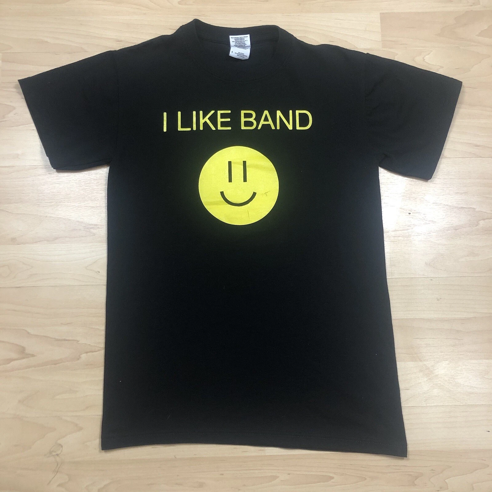 Retro I Like Band T Shirt Unisex Size Small Gildan Cotton Black Band Nerd Geek