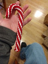 Large 8" 550 Paracord CandyCane ornament Christmas Hand made in USA