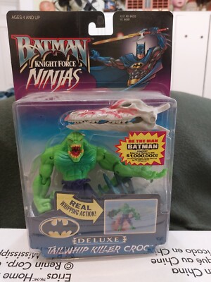 DC Kenner Knight Force Ninjas Tailwhip Killer Croc Deluxe Action Figure - 1998