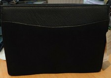 Image of Monsoon Accessorize Chryssa Real Leather Cross Body Black Bnwt