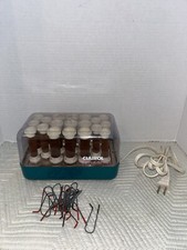 Vintage Clairol Kindness velvet hot rollers and clips