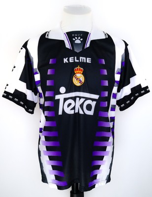 Real Madrid Jersey 1997-98 Taquy Size 2XL Black Teka