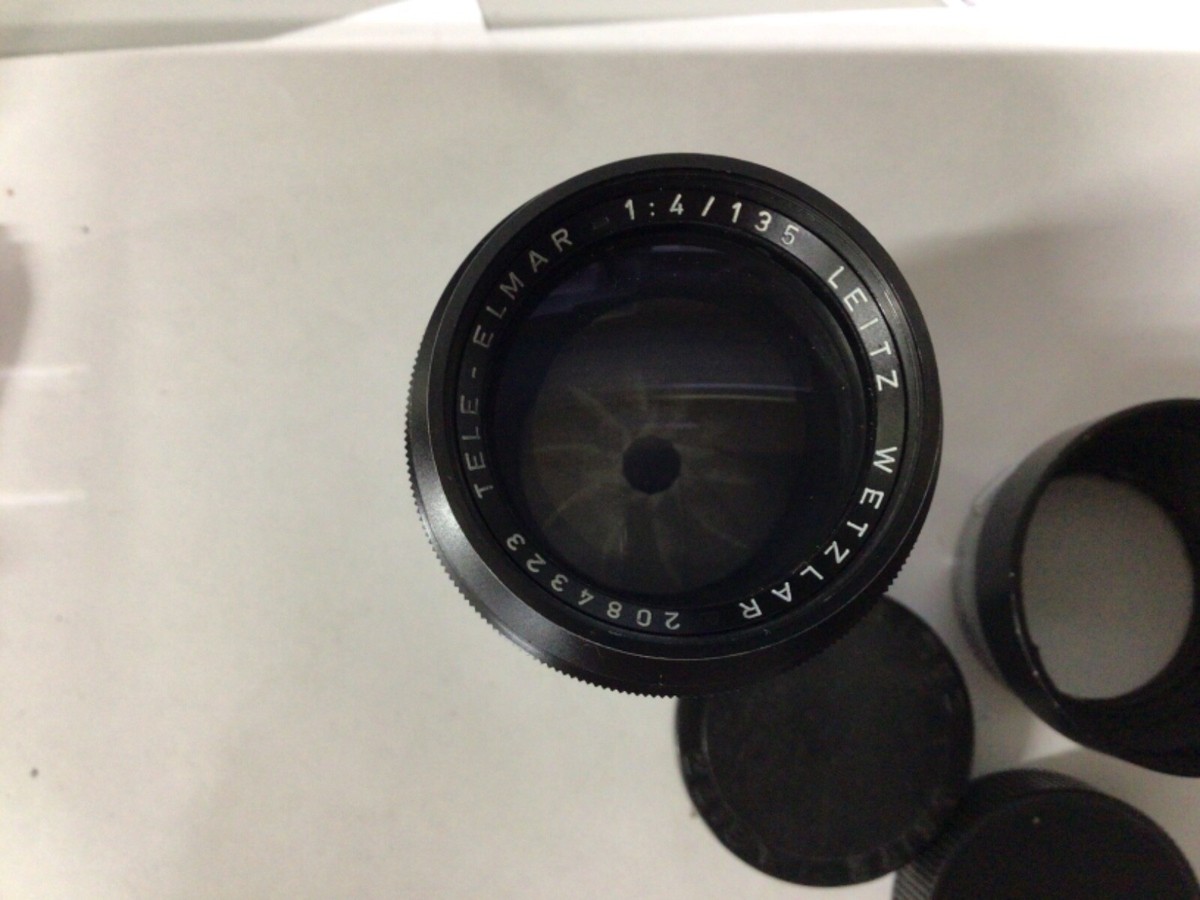 Leica Leitz Wetzlar Tele-Elmar 135mm F4 Lens with Hood Shade Leica Leitz Wetzlar Tele-Elmar 135mm F4 Lens with Hood Shade