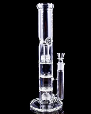 Thick Bong Phoenix Star 14'' Quad Perc Straight Bong Tall Bong Heavy Bong *USA*