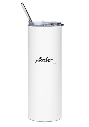 Piper Archer Gobelet à eau en acier inoxydable avec paille - 20 oz. - Photo 2/3