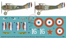 Peddinghaus 1/48 SPAD S.XIII Biplane Markings WWI (Late Kellner) (2 planes) 4557