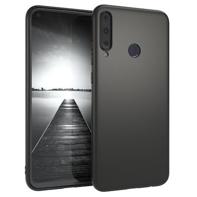 Für Huawei P40 Lite E Schutzhülle TPU Backcover Tasche Slim Etui Matt Schwarz