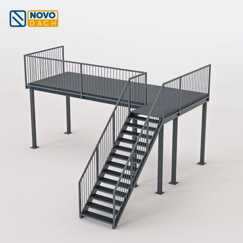 Anbaubalkon nach Maß-mit WPC, Aluminium Dielen oder Feinstein-Belag, Wasserdicht - Bild 4 von 4