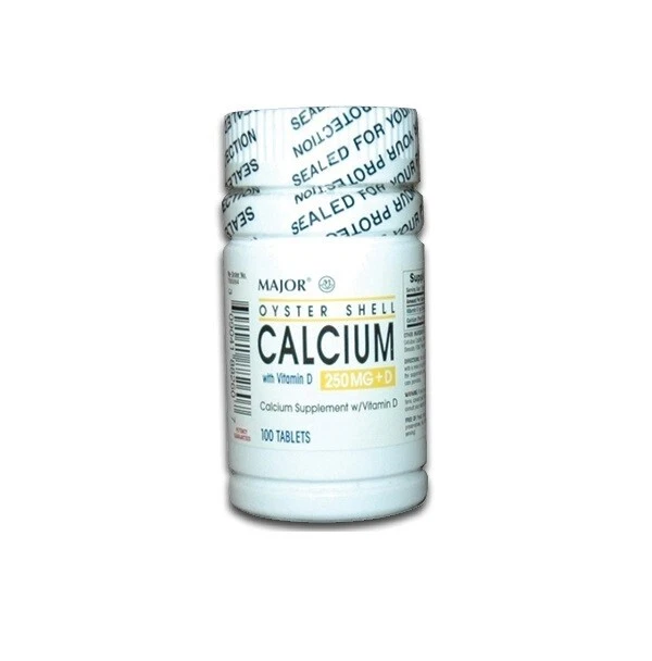 Major Oyster Shell Calcio 250 mg Con Vitamina D Suplemento Calcio 300 Comprimidos Foto 2 de 2