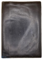 Vintage Leather Passport BiFold Wallet with Large Slots for Cash/Documents