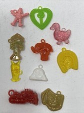 Vintage Mixed Lot of 10 Cracker Jack Charms Celluloid Plastic Prize Figures L4