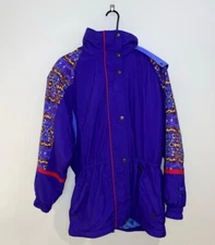 Tyrolia Vintage 80s 90s Ski Snow Jacket Woman’s Size 12 Purple
