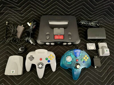 Nintendo 64 Video Game Console w/ Expansion Pack, 2 Controllers + Accessories