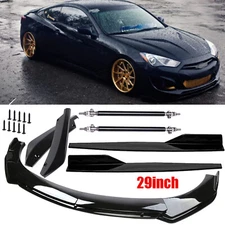 For Hyundai Genesis Coupe Front Bumper Lip Splitter Spoiler Body Kit Side Skirt