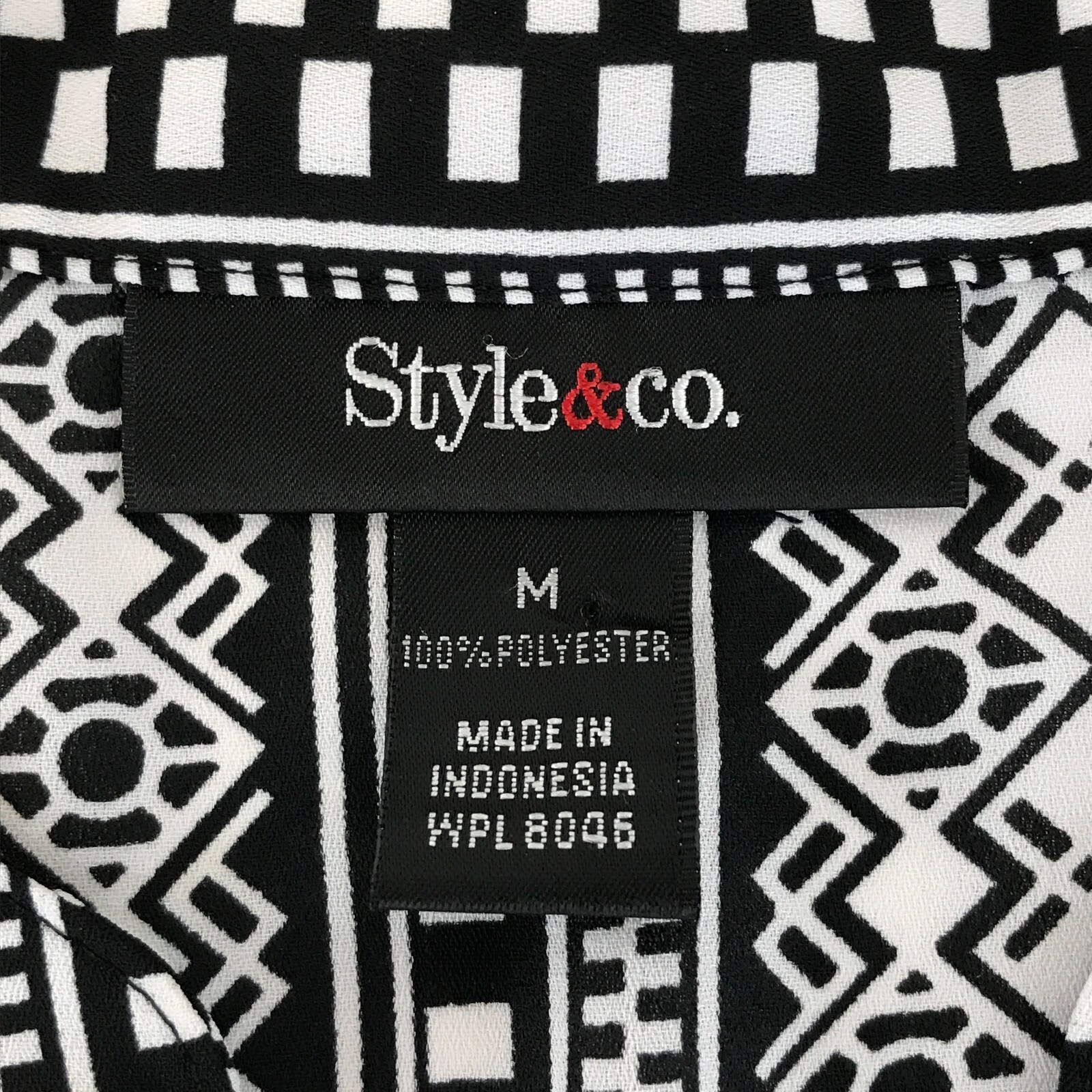 Style & Co. Split Neck Button Down Blouse Womens … - image 8