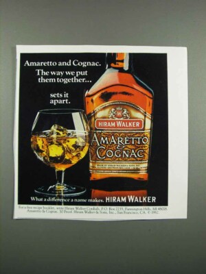 1983 Hiram Walker Amaretto & Cognac Ad - Together