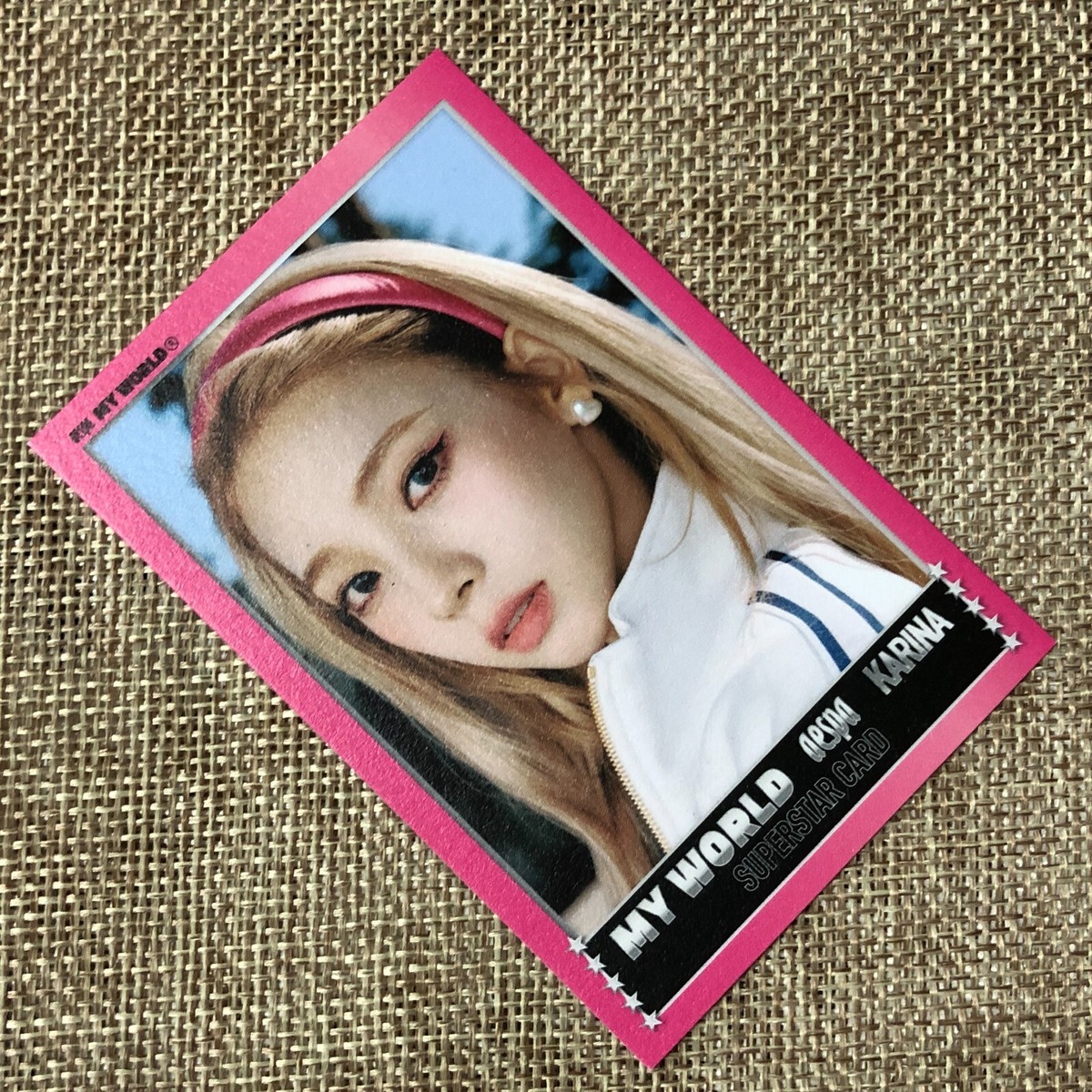 AESPA KARINA [MY WORLD] Official Trading Photocard, Zine Spicy Ver