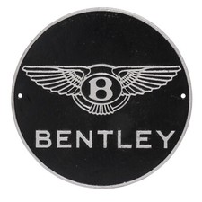 Black Bentley Wings Cast Iron Wall Sign Garage Car Automobile Transport Gift