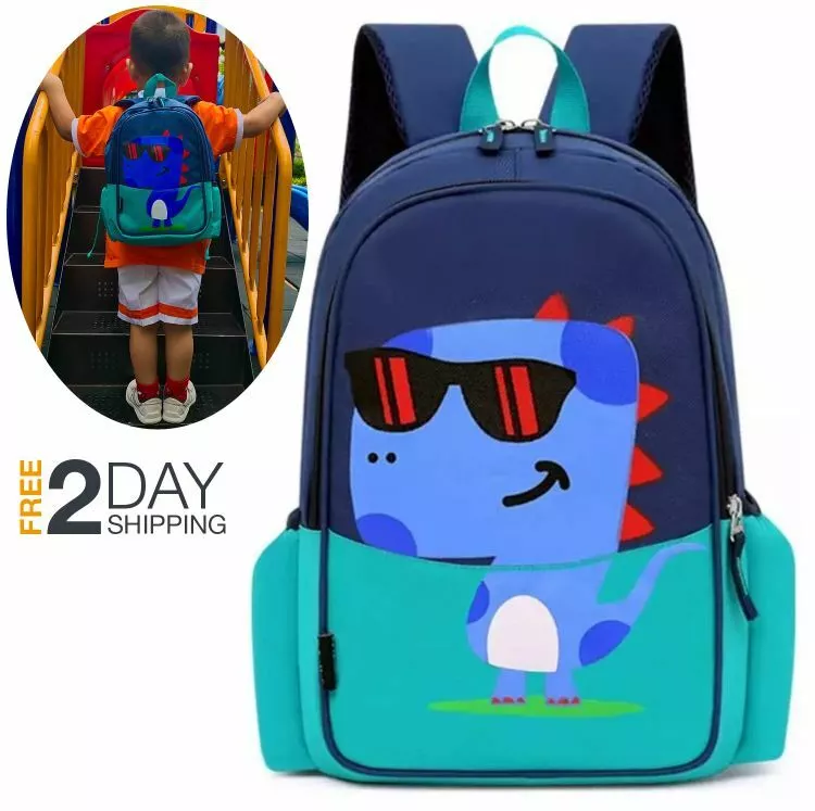 12 Mochila De Dinosaurio Escolar Para Niño Mochilas Escolares 2 3 4 Años  Azul