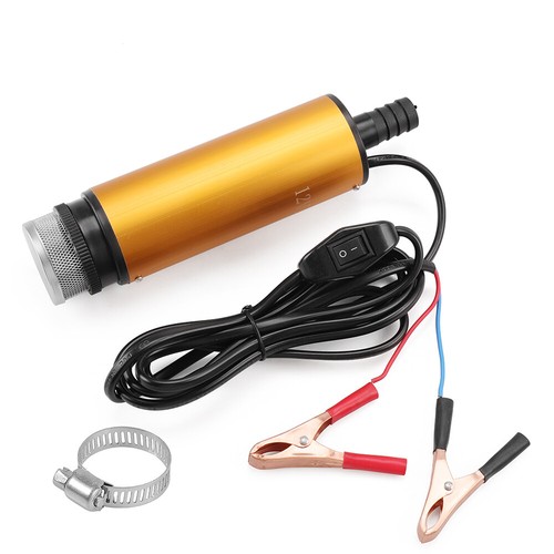 12V Mini Self Priming Diesel Pump Water Oil Aluminium Submersible Fuel Transfer - Picture 4 of 16