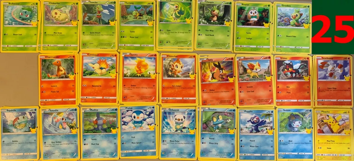 POKEMON McDonalds 25 TH Non HOLO ITA Cards mc donald NEW PROMO