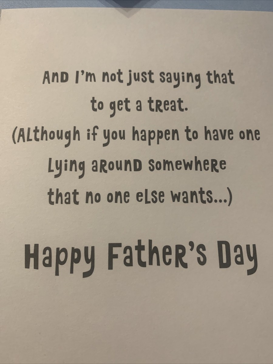 Lovely Fathers Day Card From Cat With Envelope, Funny Cat